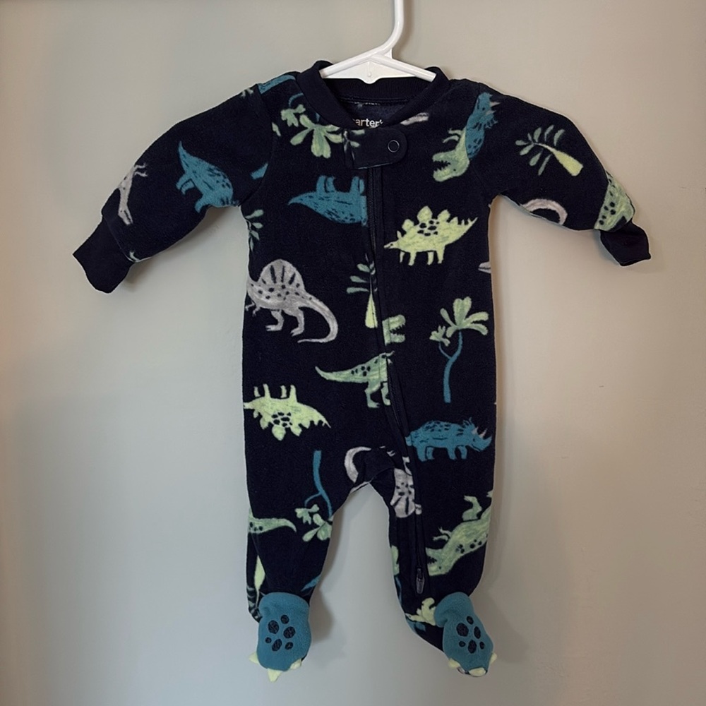 NWOT Carters Newborn Thick Dinosaur Onesie